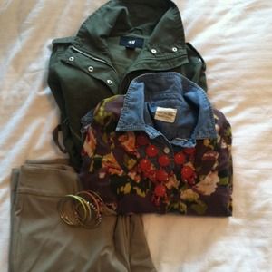 Cuff legged TALL khaki trousers