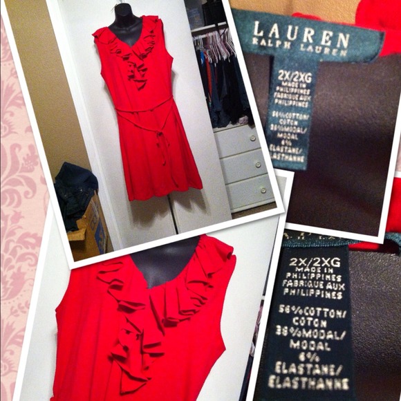 🎀Sold🎀Ralph Lauren Ruffle Collar Dress.