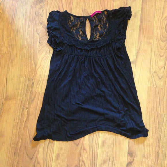 Baby doll black cotton top