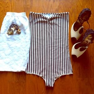 Black & beige tube uni