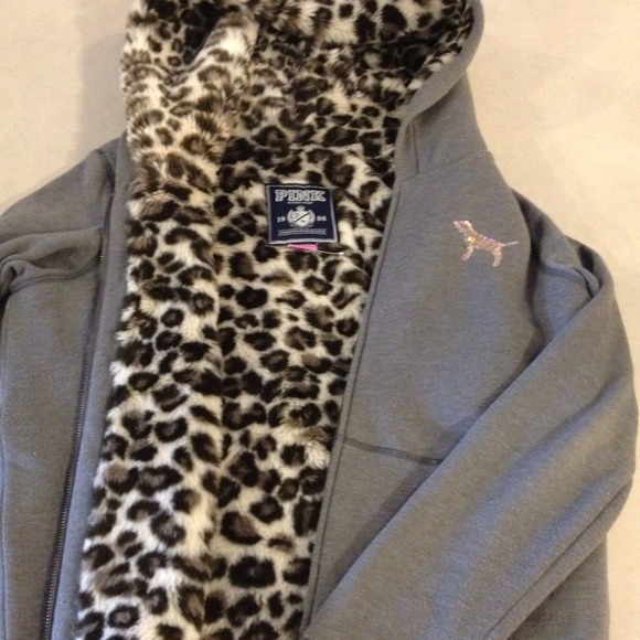 Victoria secret pink fur hoodie!