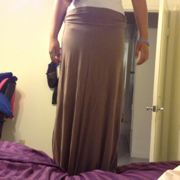 Beige maxi skirt