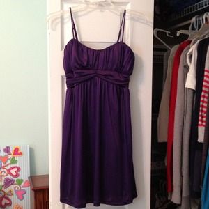 Purple polyester dress!
