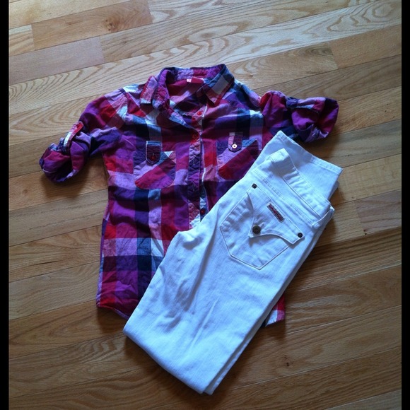 ❌SOLD❌White Hudson "Beth" Baby boot cut jeans
