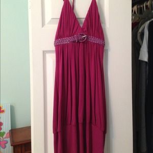 Magenta colored dress