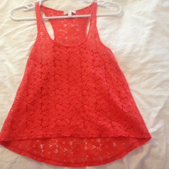Delia's orange lace tank