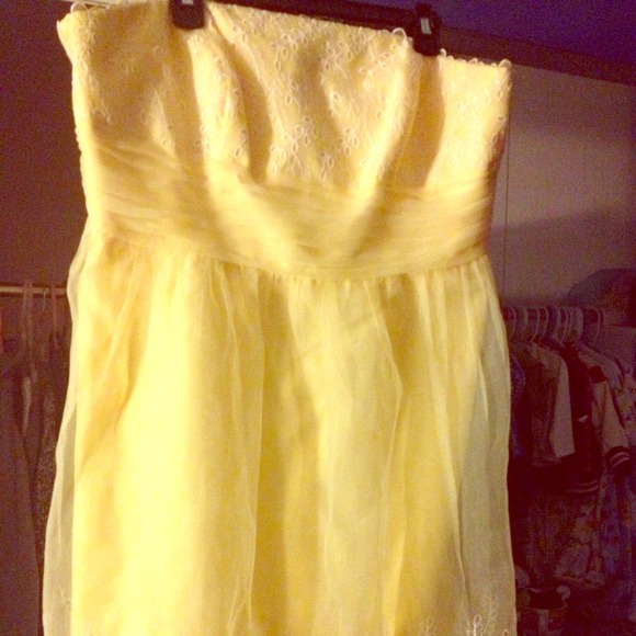 ✂Price cut✂Short yellow bridesmaid dress - Picture 1 of 2
