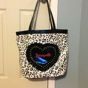 Betseyville Cheetah Print Sequin Purse