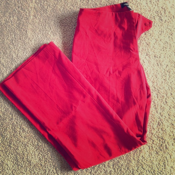 Stylish Red Dress Pants