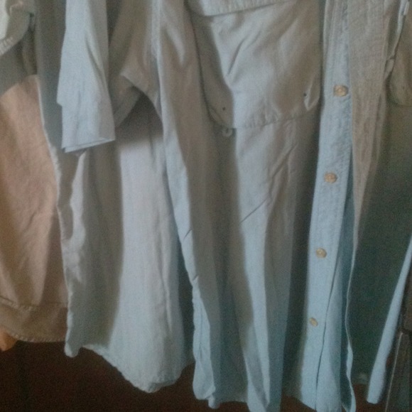 4 Men's Short Fishing shirts and 5 men's trunks