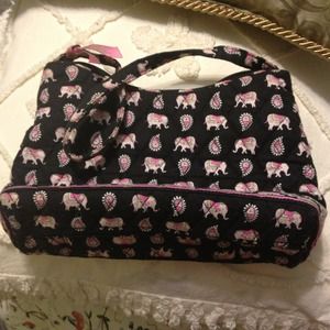 Vera Bradley pink elephant mini bag