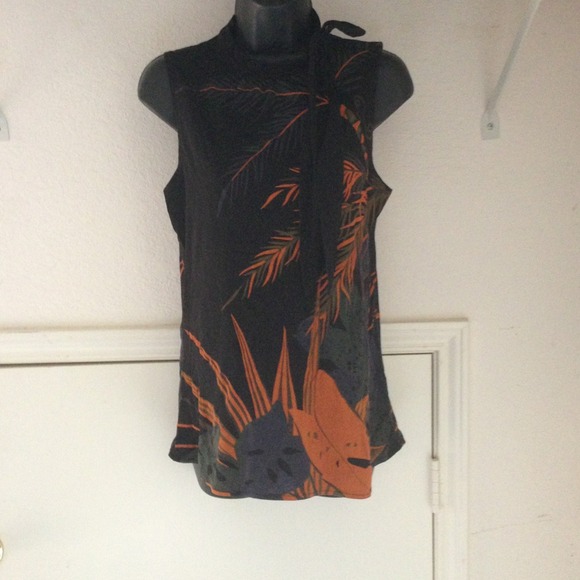 XXI Tops - ❌SOLD❌Black and orange button shoulder blouse