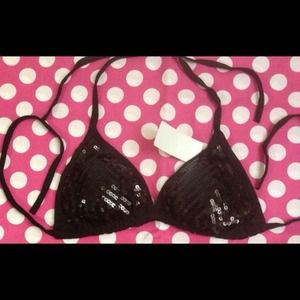 🌟On Sale🌟  Black Sequin Bikini Top