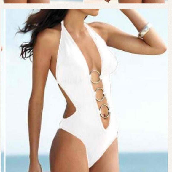 White Monokini Bikini/swim wear