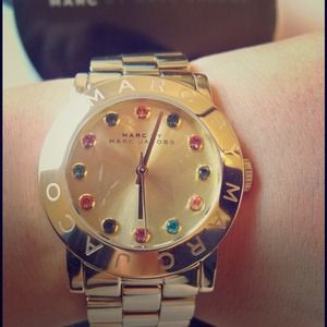 NWT Marc By Marc Jacobs Gemstone Gold Watch