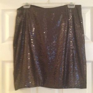 White House black market black sequin mini skirt