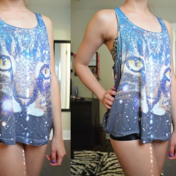 Cheetah face galaxy top