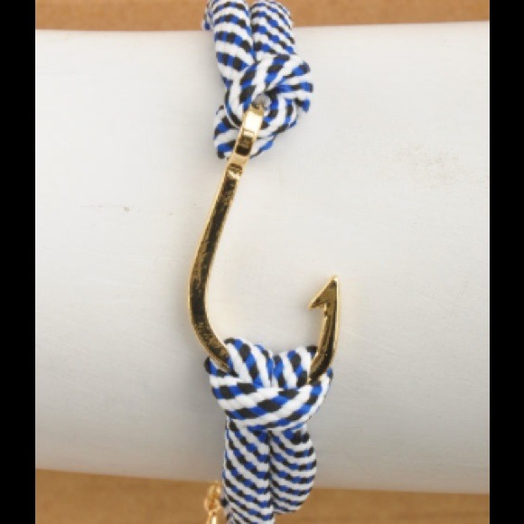 Hannah Beury Jewelry - Blue Fish Hook Bracelet