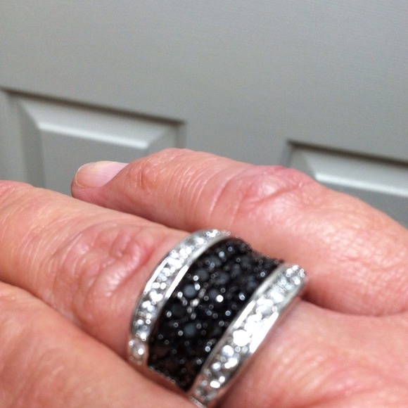 Black And White Diamonique Ring