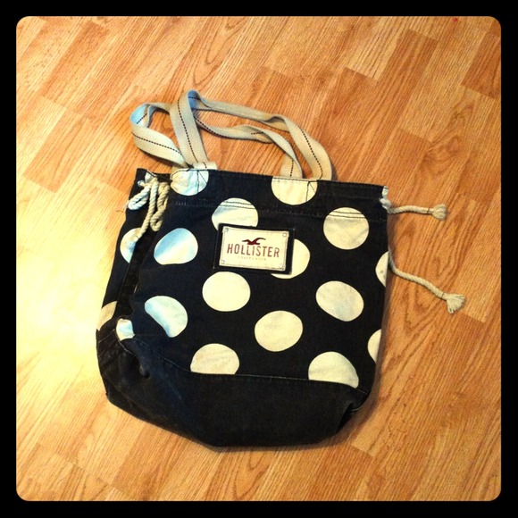 Hollister polka dot purse bag