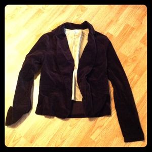 Charlotte Russe brown velvet jacket blazer sz s