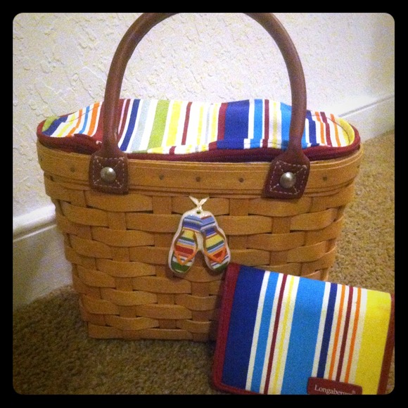 Longaberger Basket Handbag with wallet