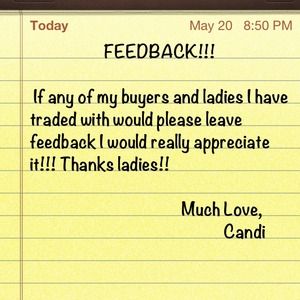 Feedback!!! 🌺❤🎉😍🙏💋😘☀🌊👙🌀👛👠