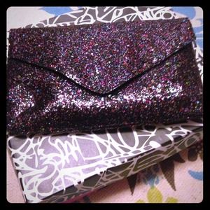 H&M Multi-Colored Glitter Clutch