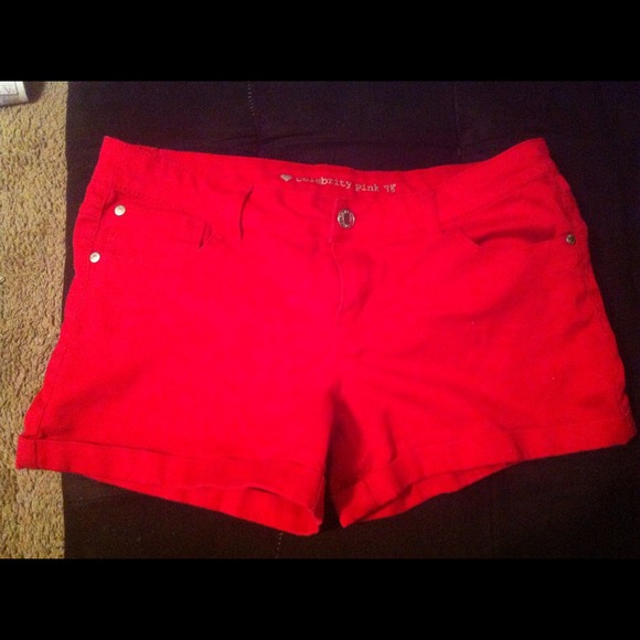 RESERVED FOR THUMPERCelebrity Pink red jean shorts