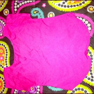 Hot pink top and knit cover up [BUNDLED]