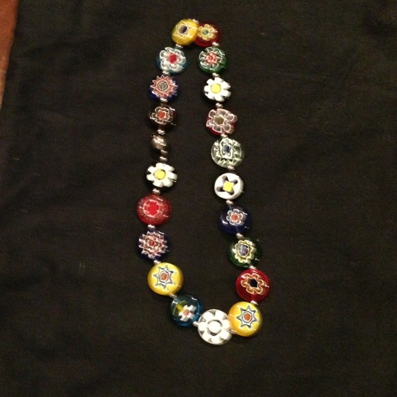 Glass bead necklace