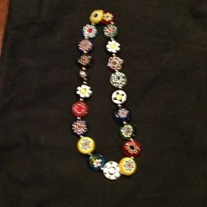 Glass bead necklace