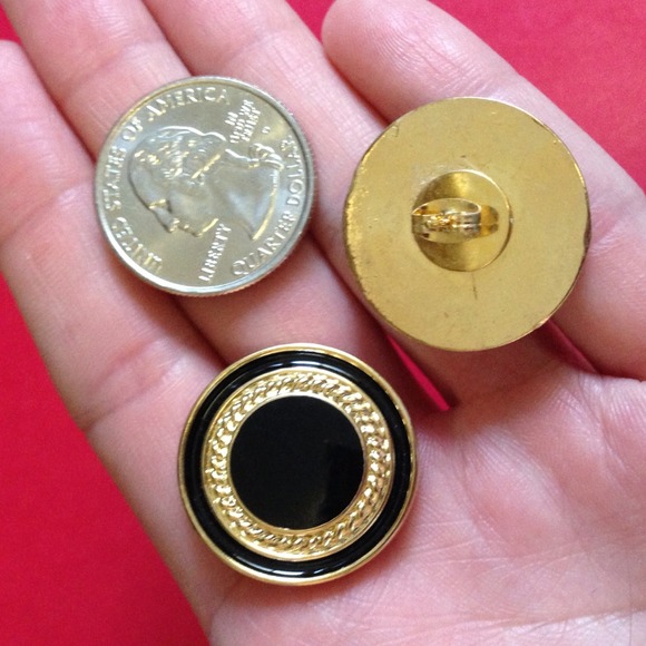 Fancy Button Earrings - Picture 2 of 4