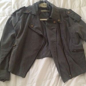 Gray moto jacket