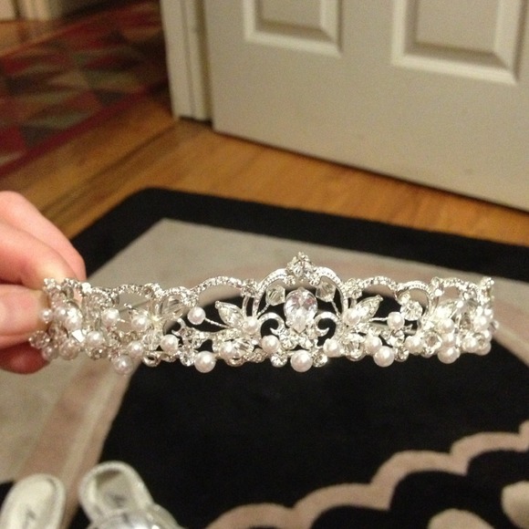Wedding tiara & crystal detailed heels main image 2