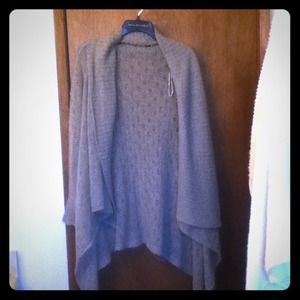 Gray knit cardigan