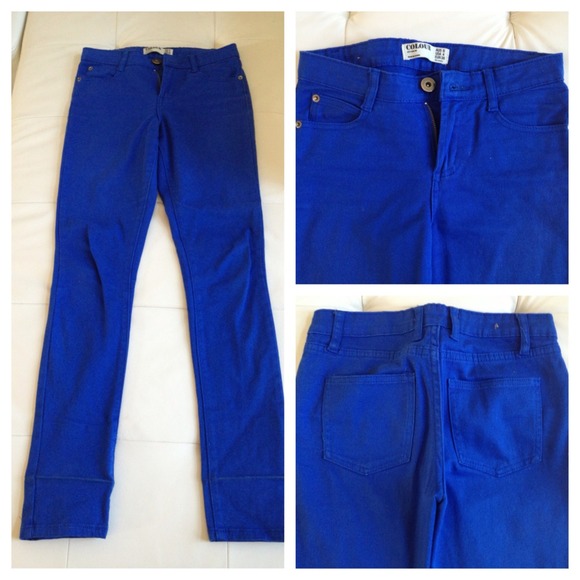 Royal blue skinny jeans