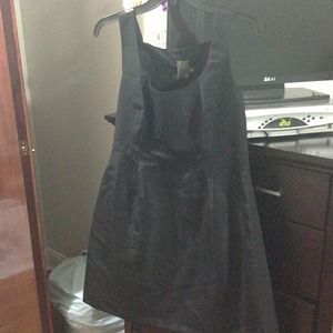 Taylor black a- line dress with bow in back