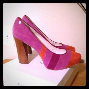 Calvin Klein Suede Heels