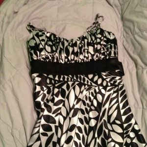 Black and white spaghetti strap dress. Worn once.