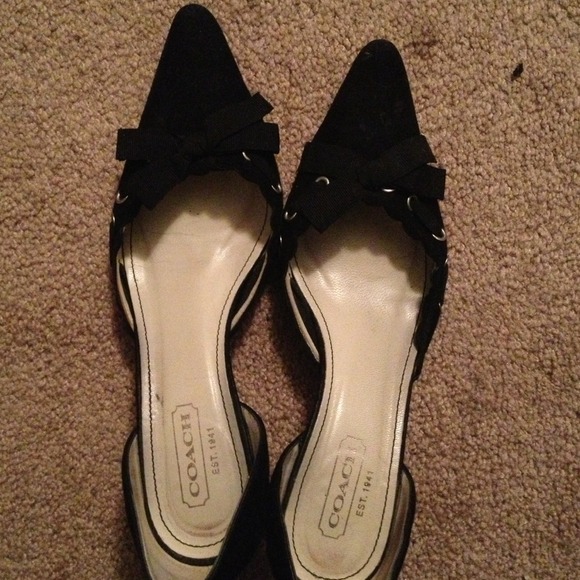 Coach Black Kitten Heels