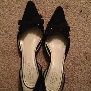 Coach Black Kitten Heels