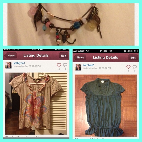 2 shirts & necklace bundle (reserved)