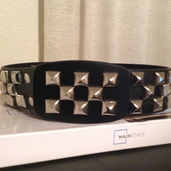 Black studded belt