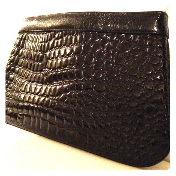 Large Snake Skin Print Clutch