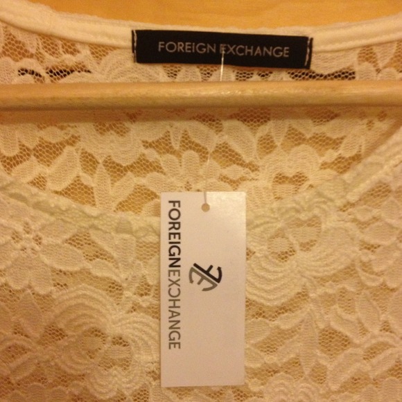 Foreign exchange White lace blouse. Brand new! - Picture 2 of 4