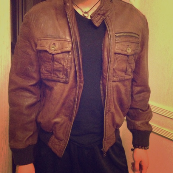 Leather coat