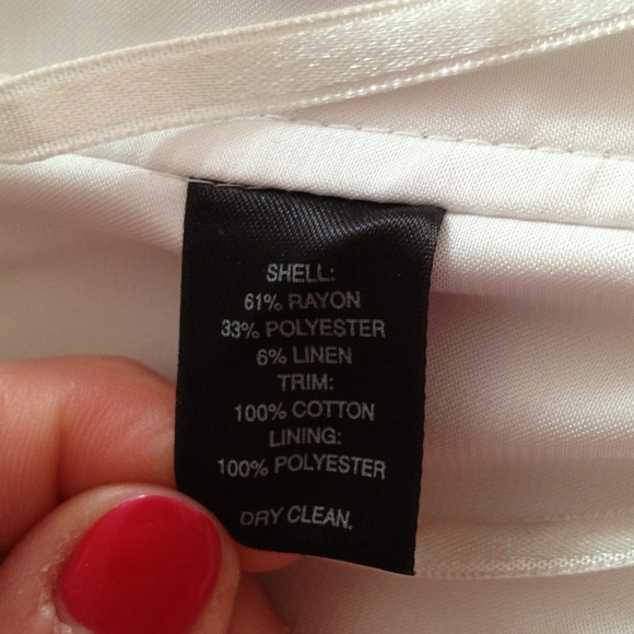 White House Black Market white strapless dress - Picture 4 of 4