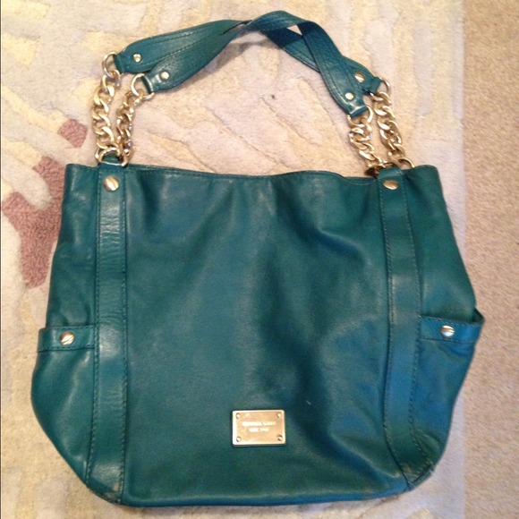 Michael Kors teal handbag authentic
