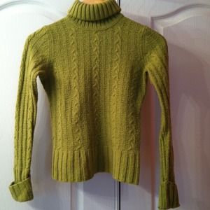 Lime green sweater with a hint of shimmer